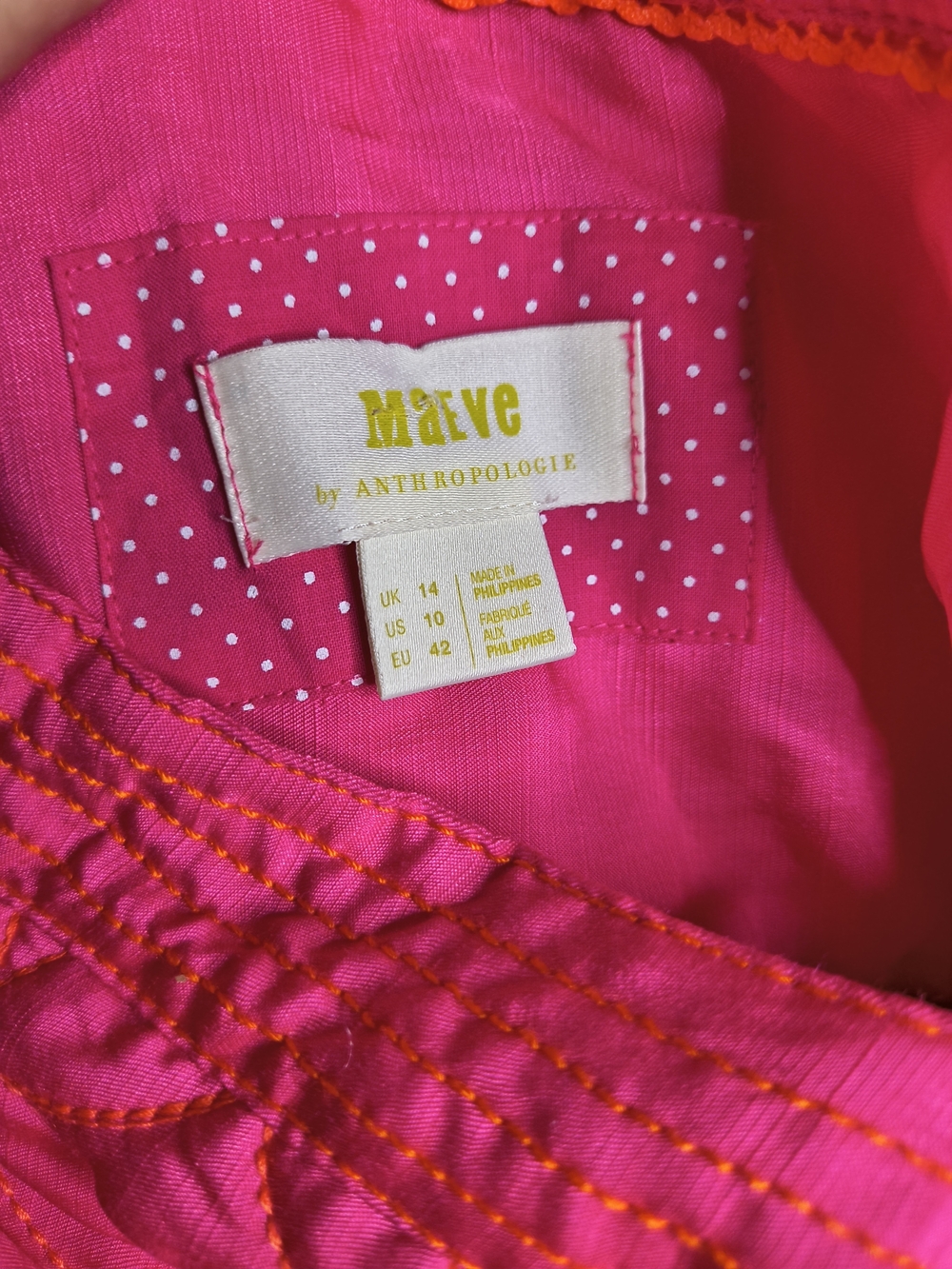 Maeve Hot Pink Quilted A-Line Sundress - Picture 8 of 10